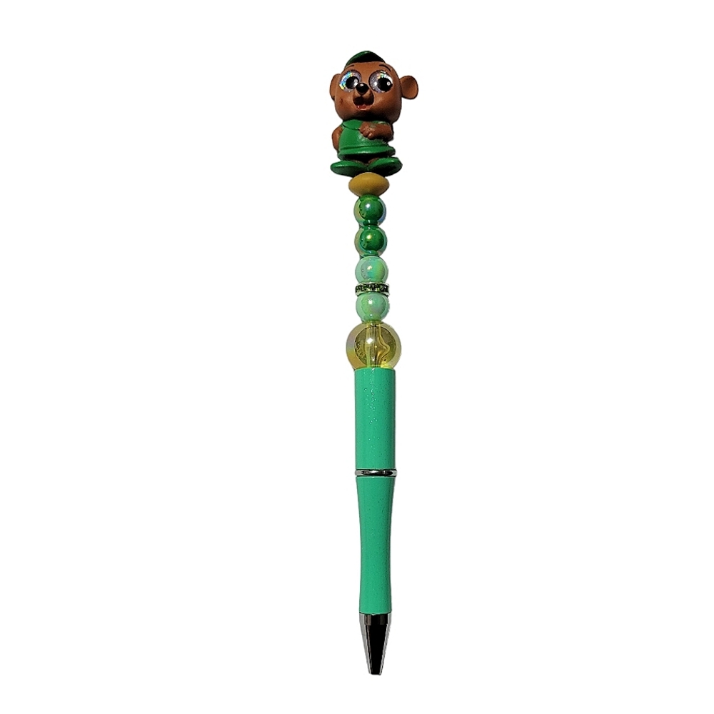 Disney Doorables Little John Beaded Ballpoint Twist Pen Topper Green